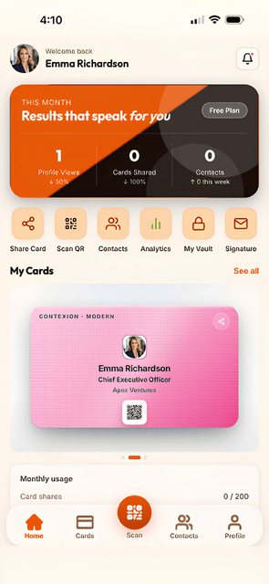 Emma's Contexion digital card
